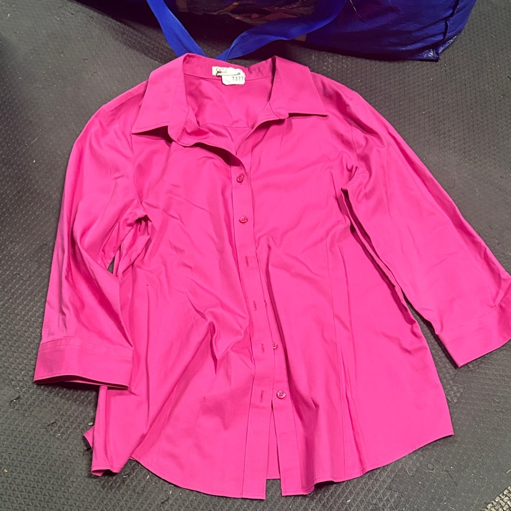 Bright Fuchsia Button-Up Shirt